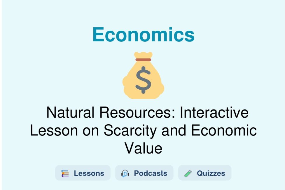 🎓 Natural Resources: Interactive Lesson on Scarcity and Economic Value