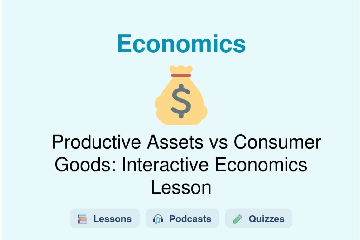 🎓 Productive Assets vs Consumer Goods: Interactive Economics Lesson