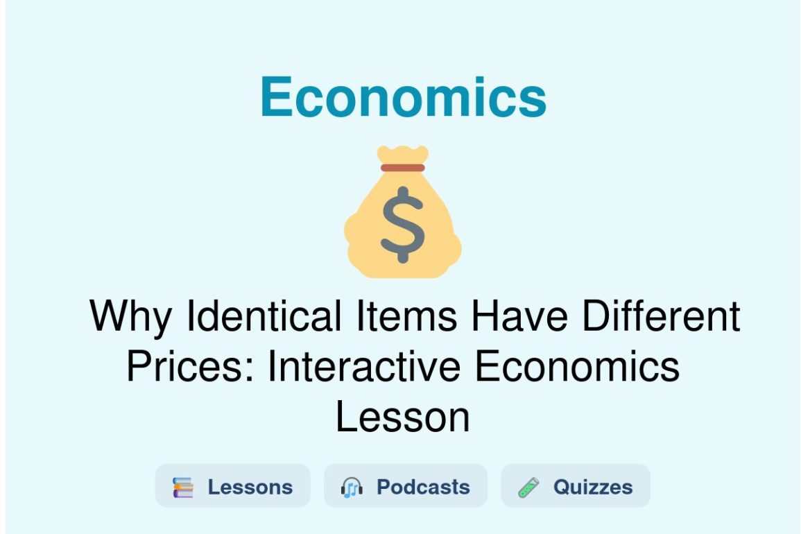 🎓 Why Identical Items Have Different Prices: Interactive Economics Lesson