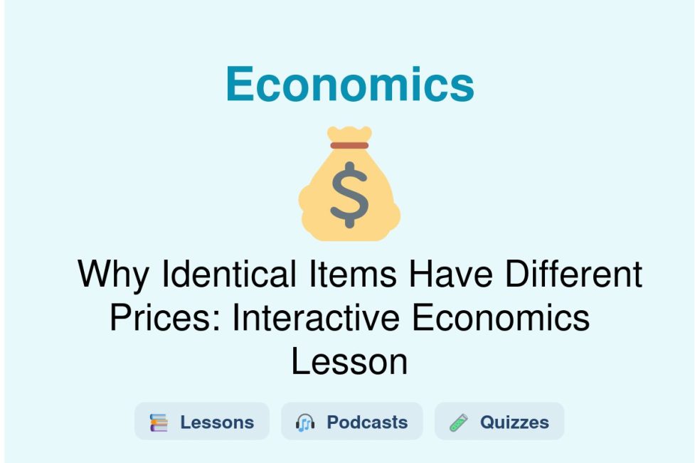🎓 Why Identical Items Have Different Prices: Interactive Economics Lesson