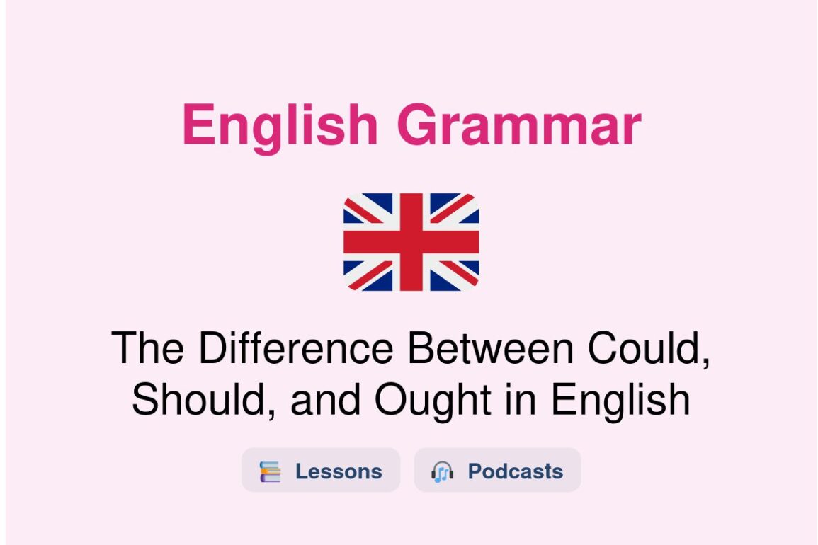 ✈️ The Difference Between Could, Should, and Ought in English
