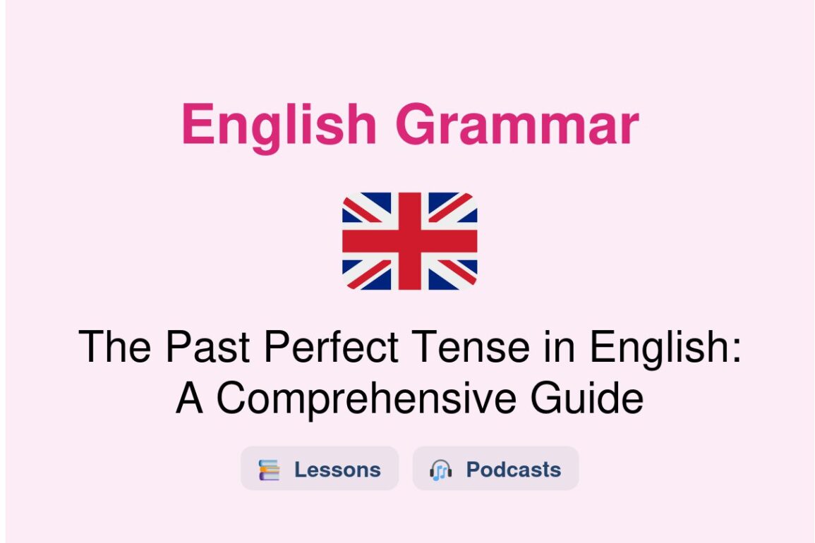 ✈️ The Past Perfect Tense in English: A Comprehensive Guide