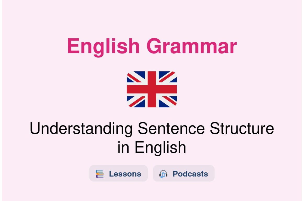 ✈️ Understanding Sentence Structure in English