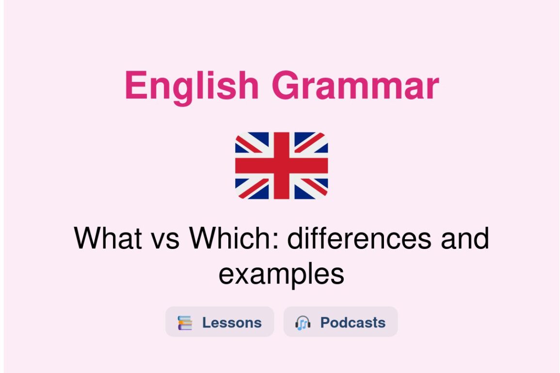 ✈️ What vs Which: differences and examples