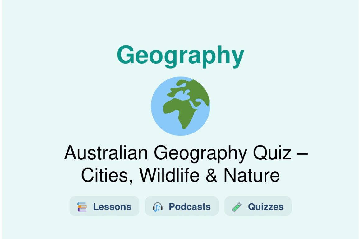 🎓 Australian Geography Quiz – Cities, Wildlife & Nature