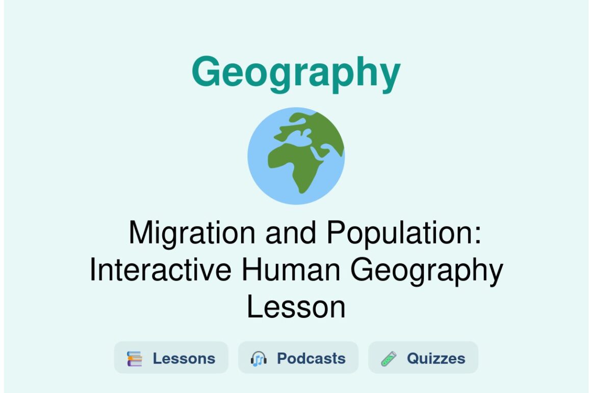 🎓 Migration and Population: Interactive Human Geography Lesson