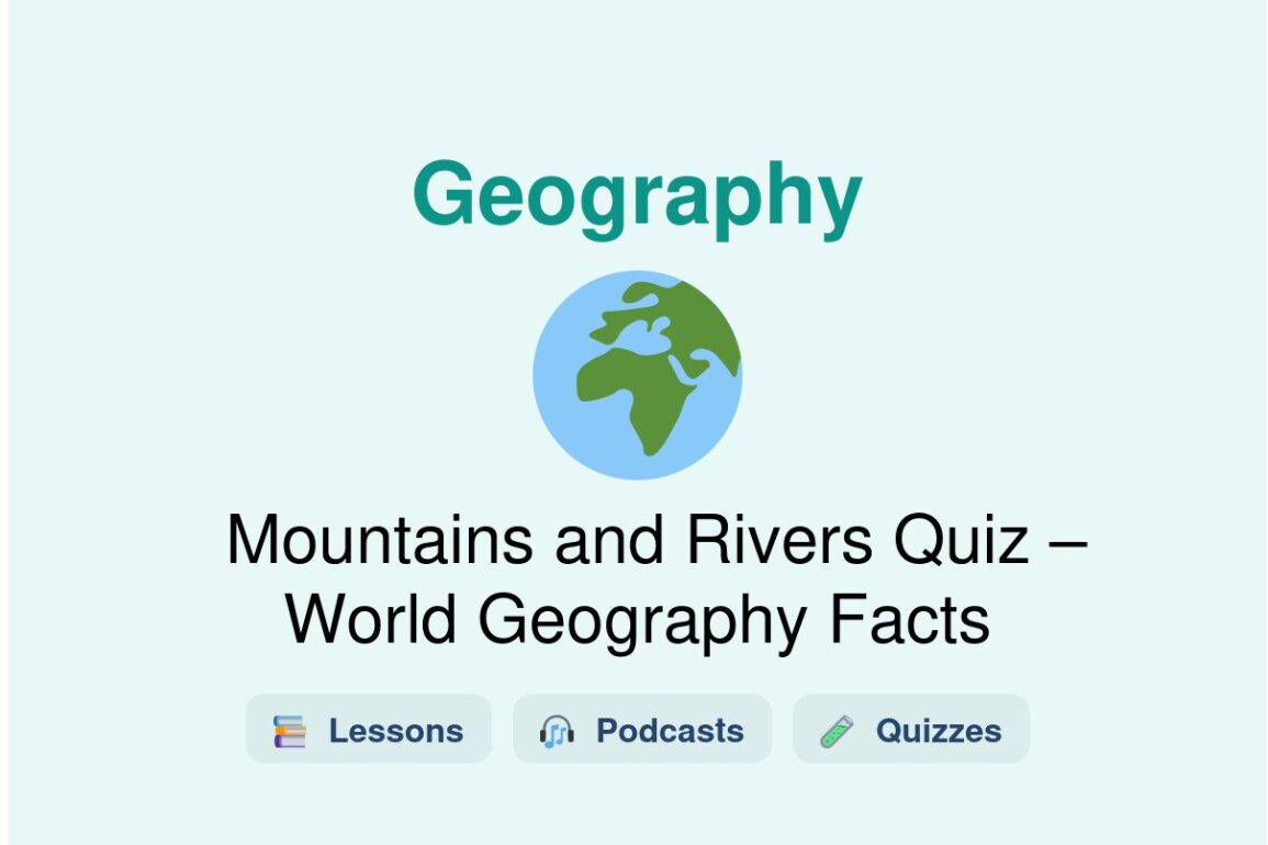 🎓 Mountains and Rivers Quiz – World Geography Facts