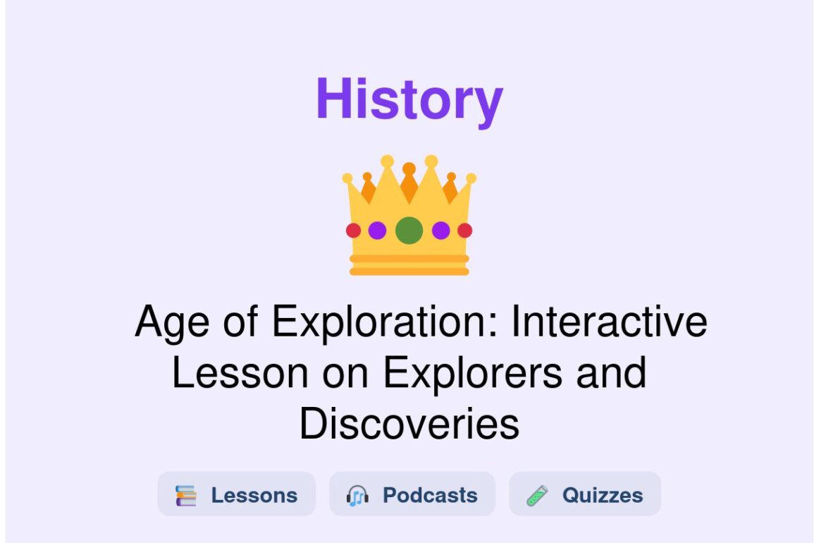 🎓 Age of Exploration: Interactive Lesson on Explorers and Discoveries
