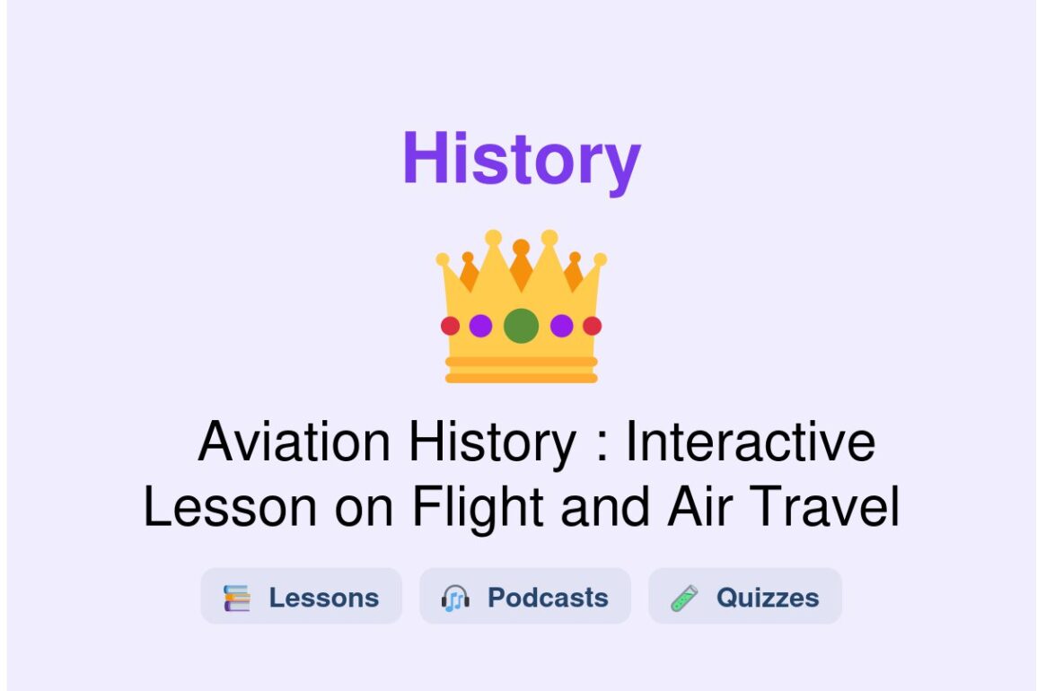 🎓 Aviation History : Interactive Lesson on Flight and Air Travel