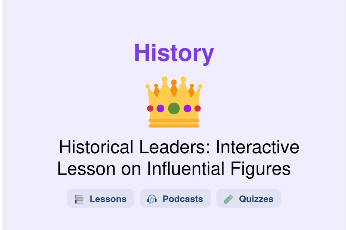 🎓 Historical Leaders: Interactive Lesson on Influential Figures