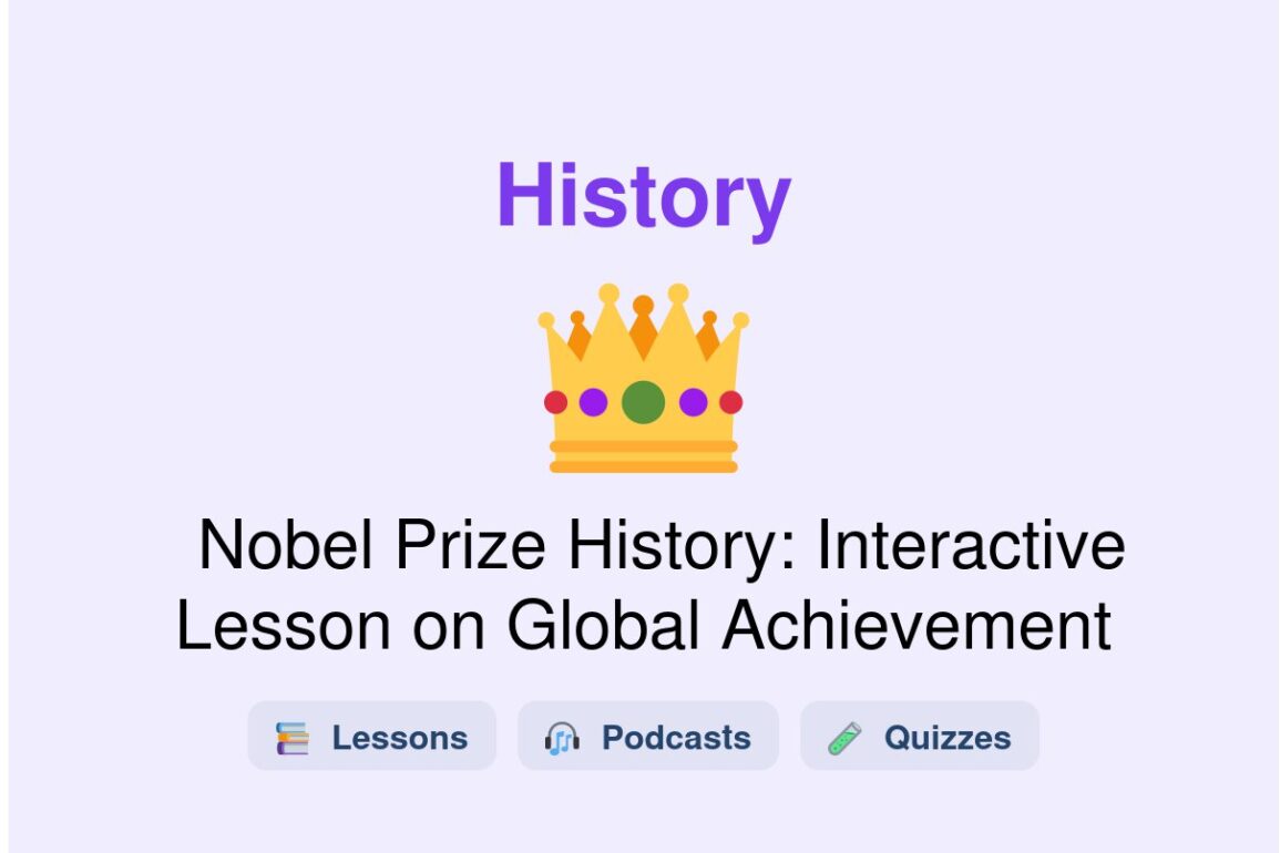 🎓 Nobel Prize History: Interactive Lesson on Global Achievement