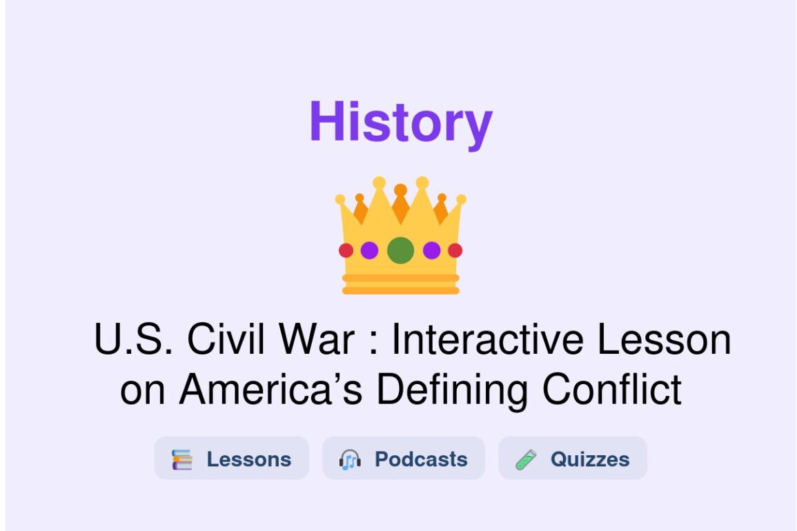 🎓 U.S. Civil War : Interactive Lesson on America’s Defining Conflict