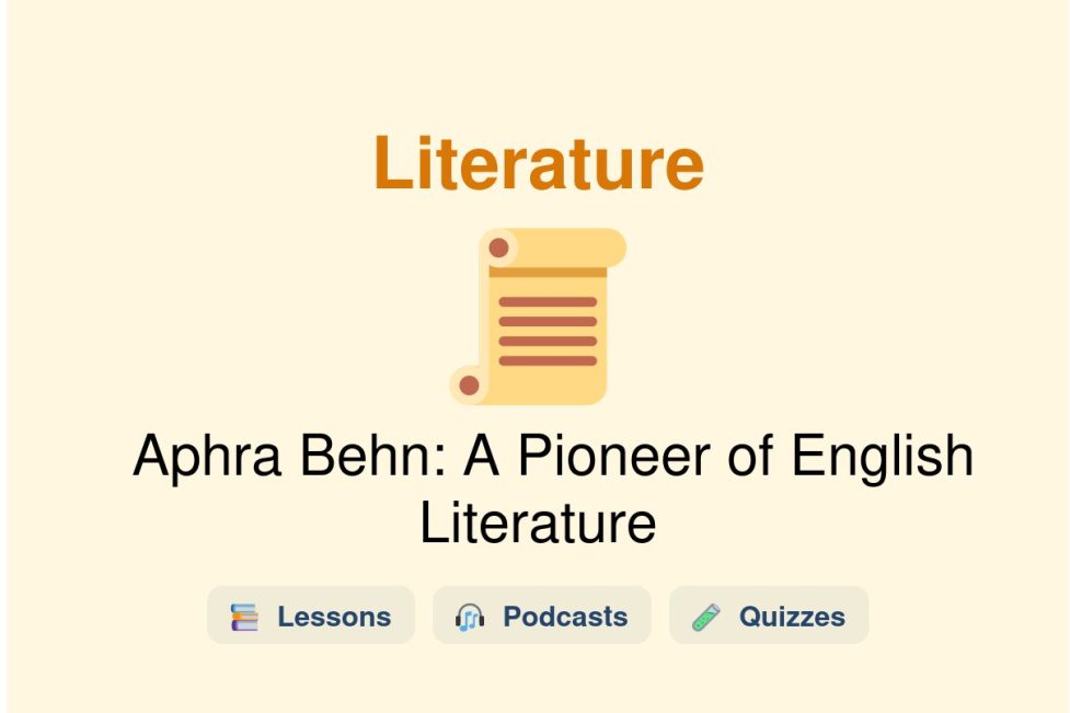 🎓 Aphra Behn: A Pioneer of English Literature