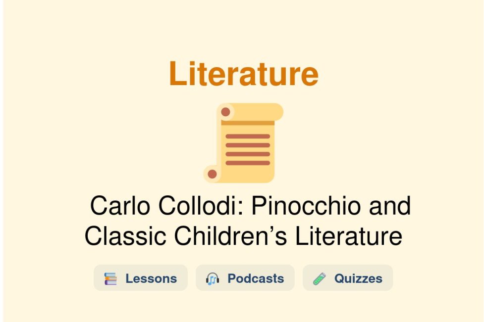 🎓 Carlo Collodi: Pinocchio and Classic Children’s Literature