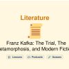 🎓 Franz Kafka: The Trial, The Metamorphosis, and Modern Fiction