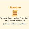 🎓 Thomas Mann: Nobel Prize Author and Modern Literature