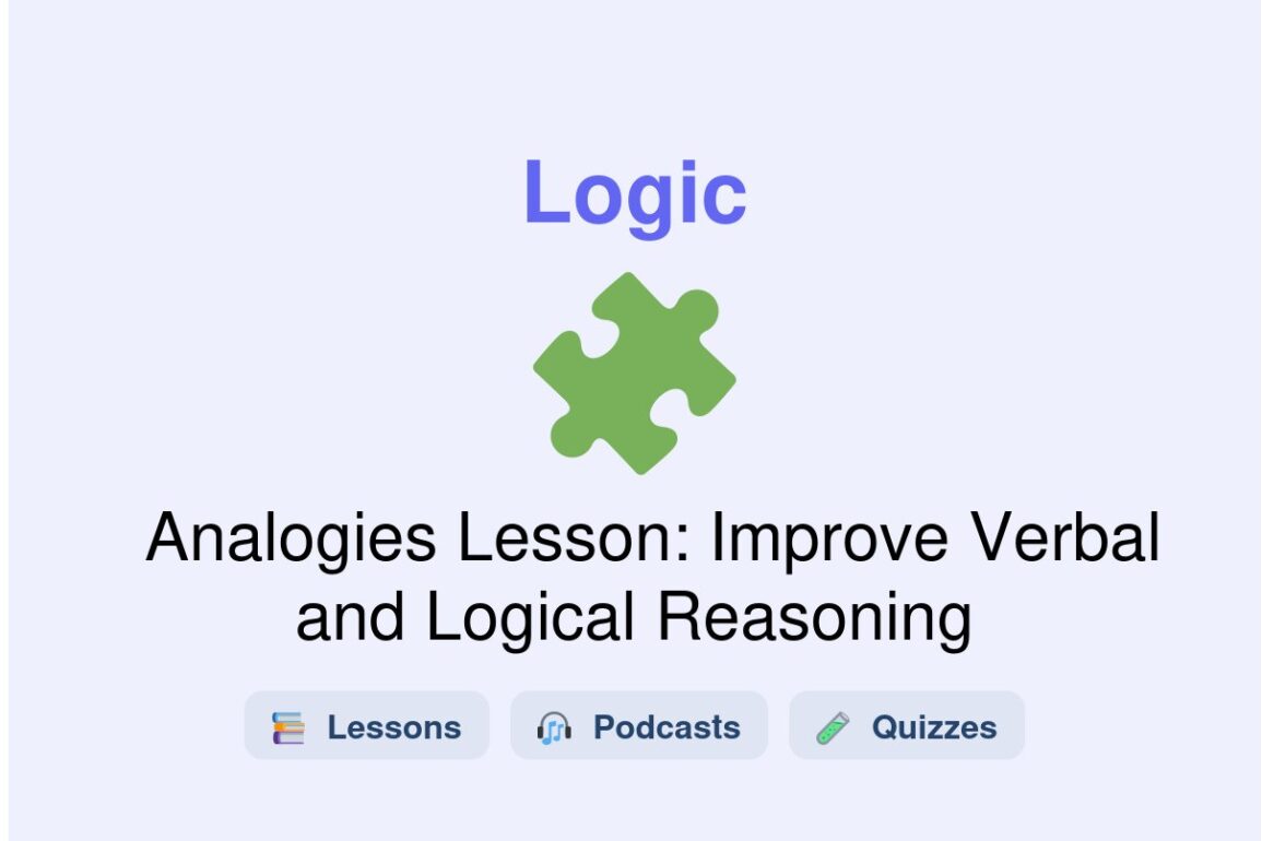 🎓 Analogies Lesson: Improve Verbal and Logical Reasoning