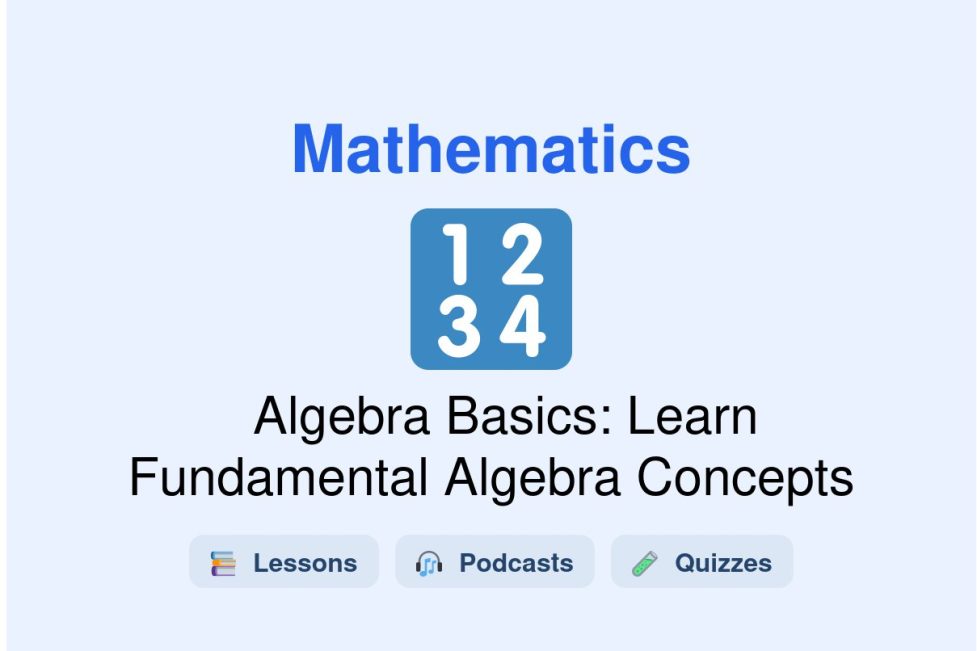 🎓 Algebra Basics: Learn Fundamental Algebra Concepts