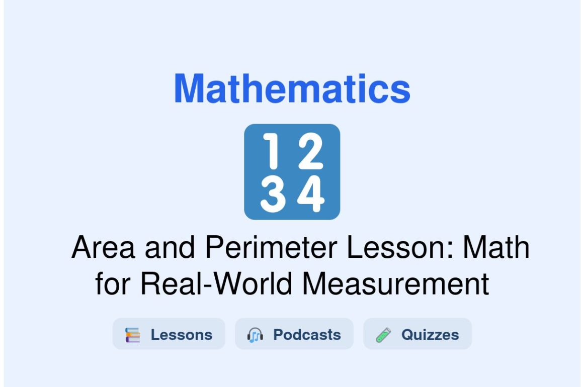 🎓 Area and Perimeter Lesson: Math for Real-World Measurement