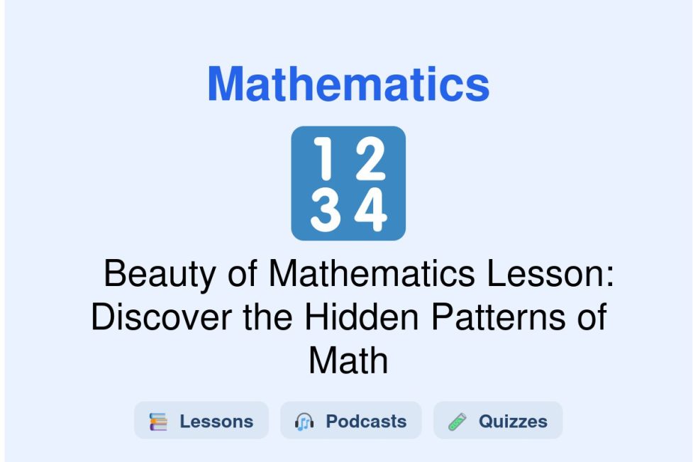 🎓 Beauty of Mathematics Lesson: Discover the Hidden Patterns of Math