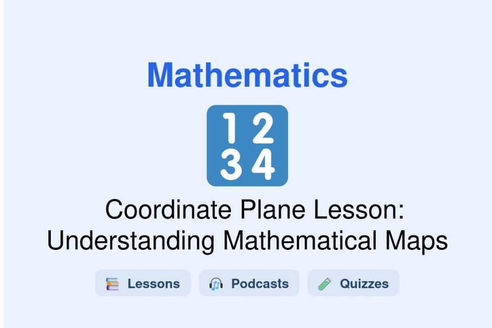🎓 Coordinate Plane Lesson: Understanding Mathematical Maps