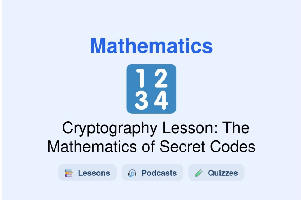🎓 Cryptography Lesson: The Mathematics of Secret Codes