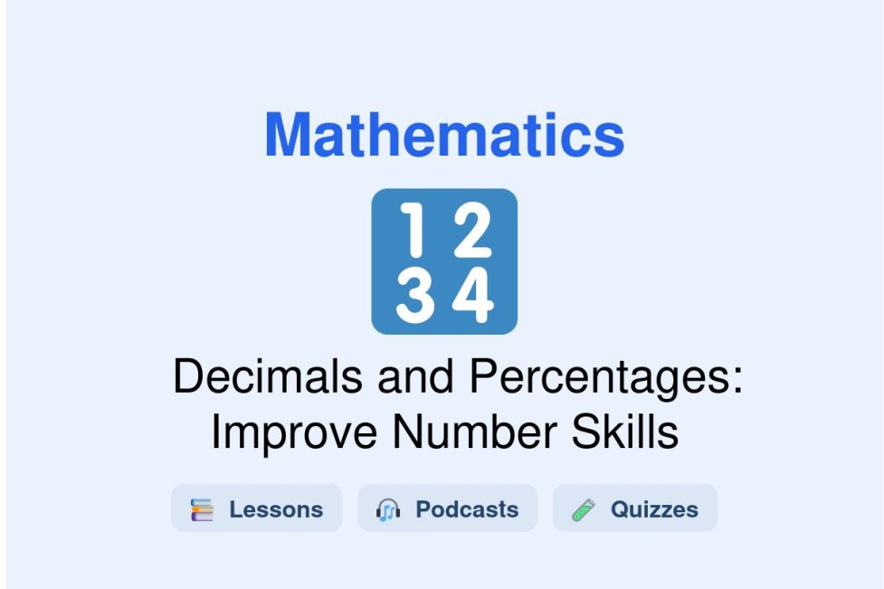 🎓 Decimals and Percentages: Improve Number Skills