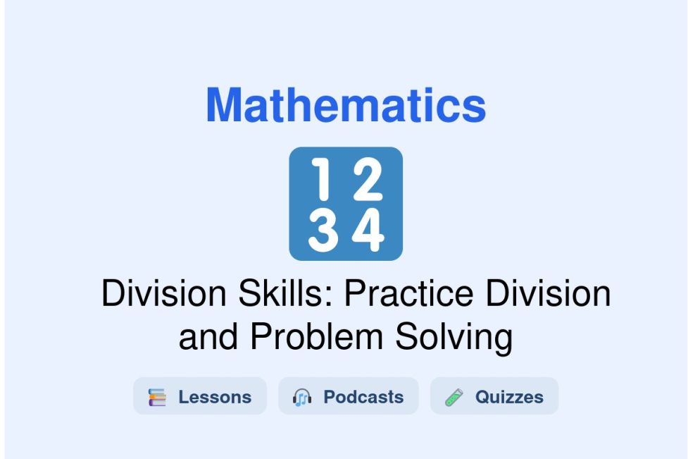 🎓 Division Skills: Practice Division and Problem Solving