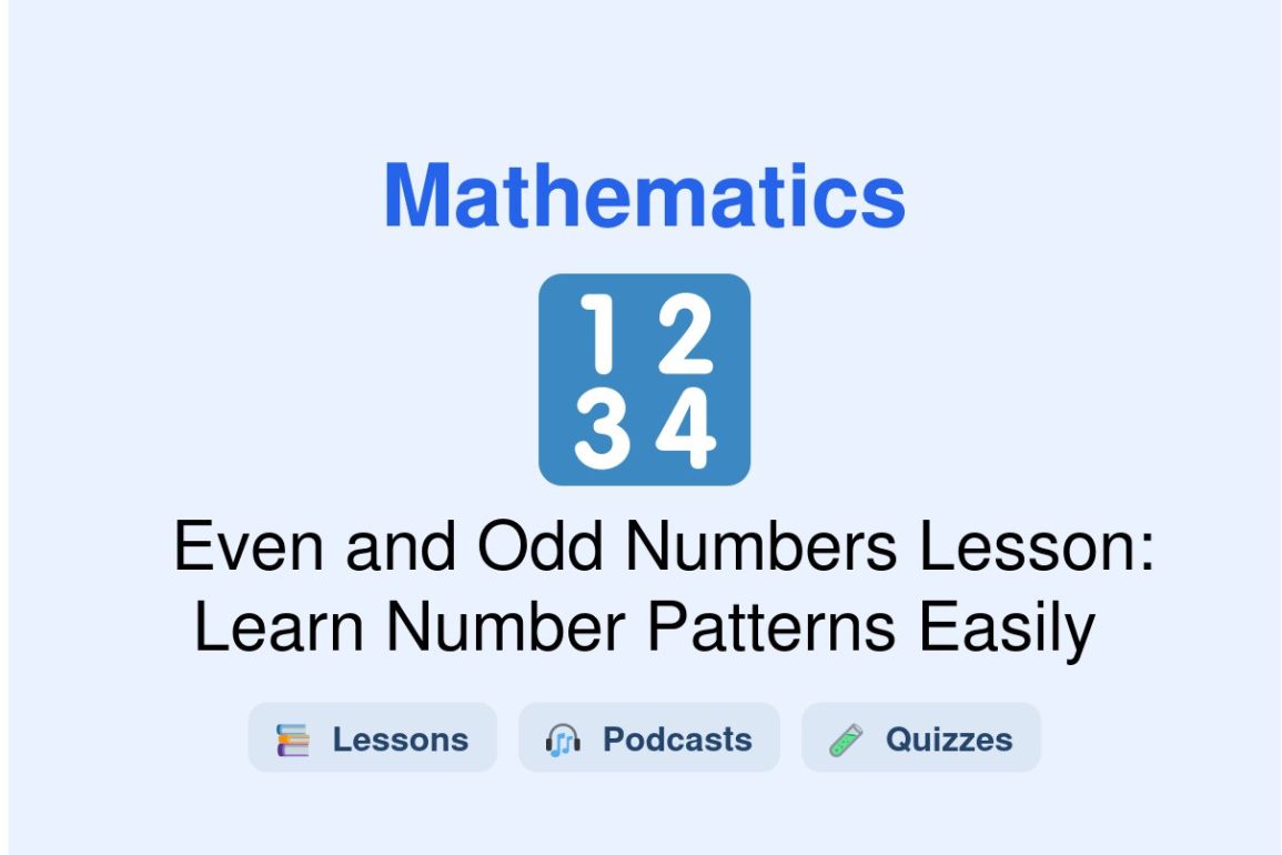 🎓 Even and Odd Numbers Lesson: Learn Number Patterns Easily