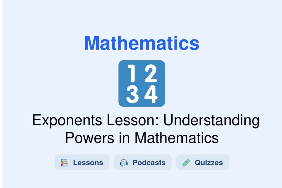 🎓 Exponents Lesson: Understanding Powers in Mathematics