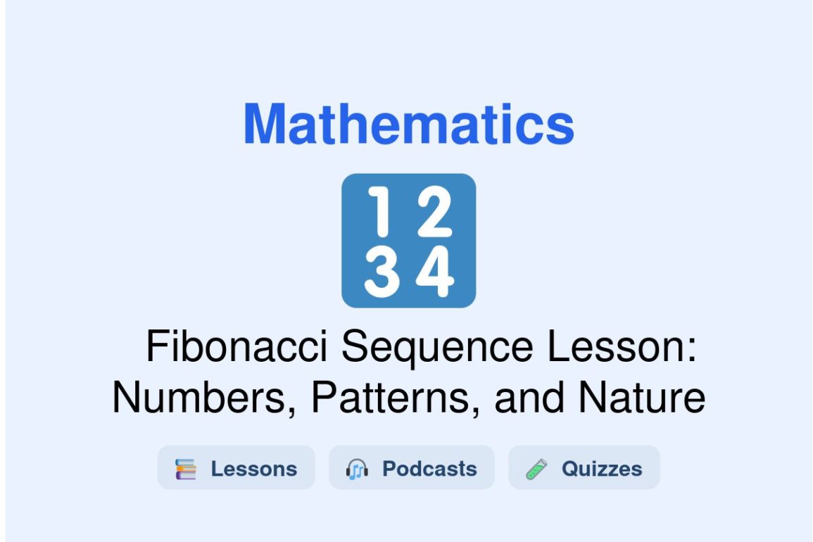 🎓 Fibonacci Sequence Lesson: Numbers, Patterns, and Nature