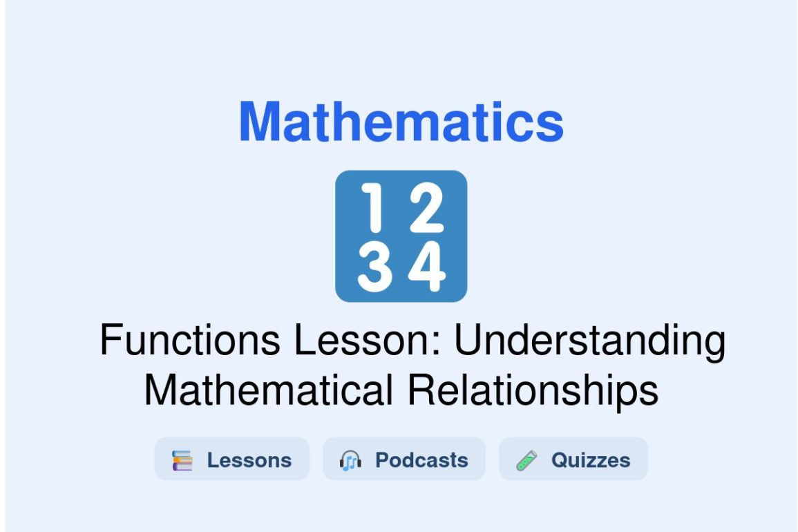🎓 Functions Lesson: Understanding Mathematical Relationships