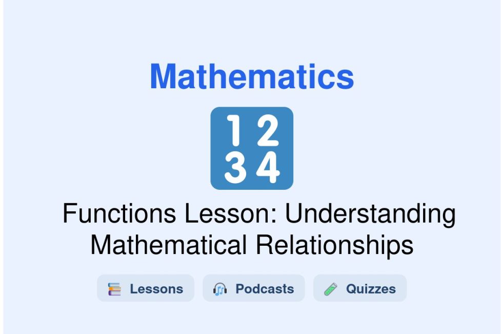 🎓 Functions Lesson: Understanding Mathematical Relationships