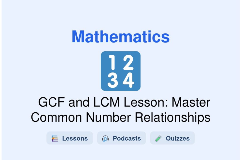 🎓 GCF and LCM Lesson: Master Common Number Relationships
