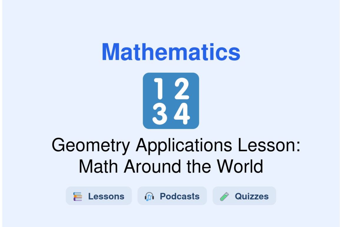 🎓 Geometry Applications Lesson: Math Around the World