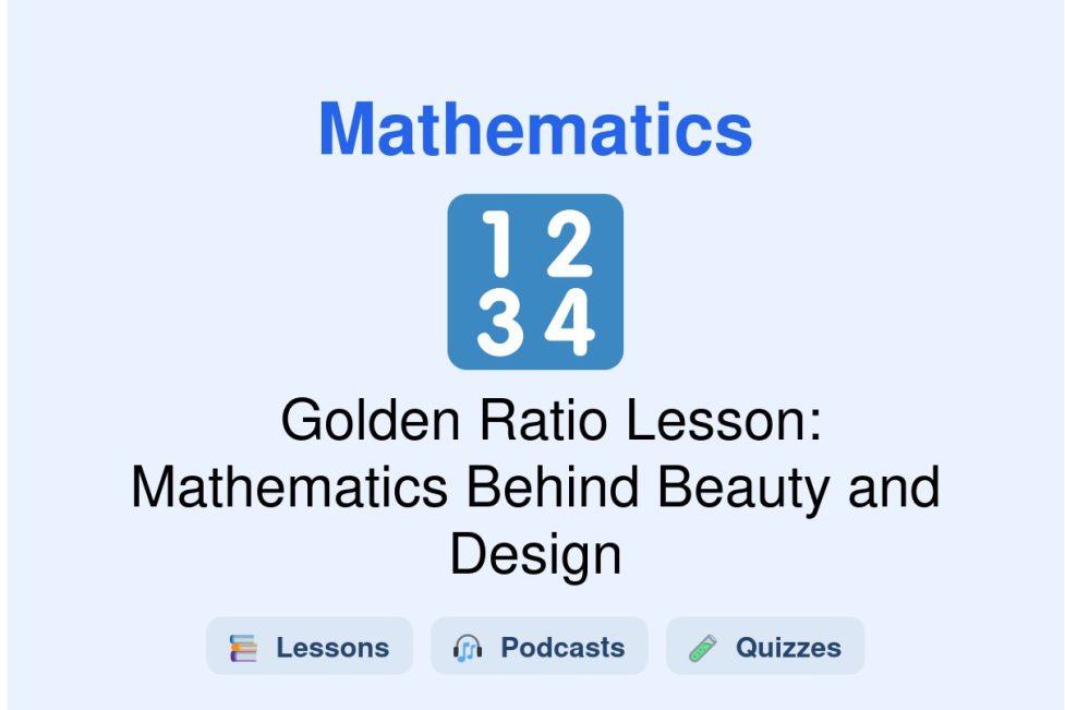 🎓 Golden Ratio Lesson: Mathematics Behind Beauty and Design