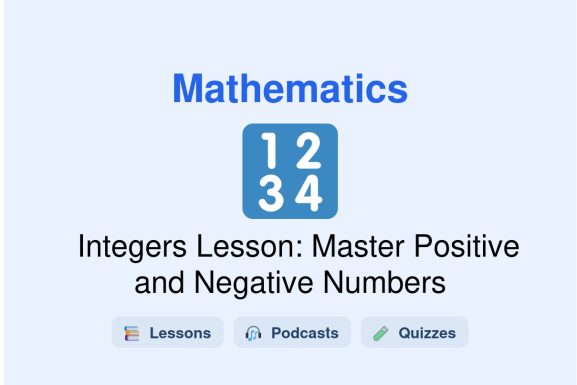 🎓 Integers Lesson: Master Positive and Negative Numbers