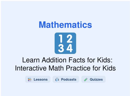 🎓 Learn Addition Facts for Kids: Interactive Math Practice for Kids