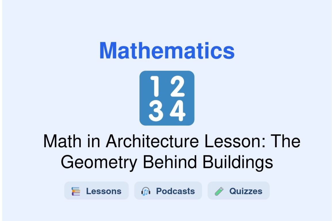 🎓 Math in Architecture Lesson: The Geometry Behind Buildings