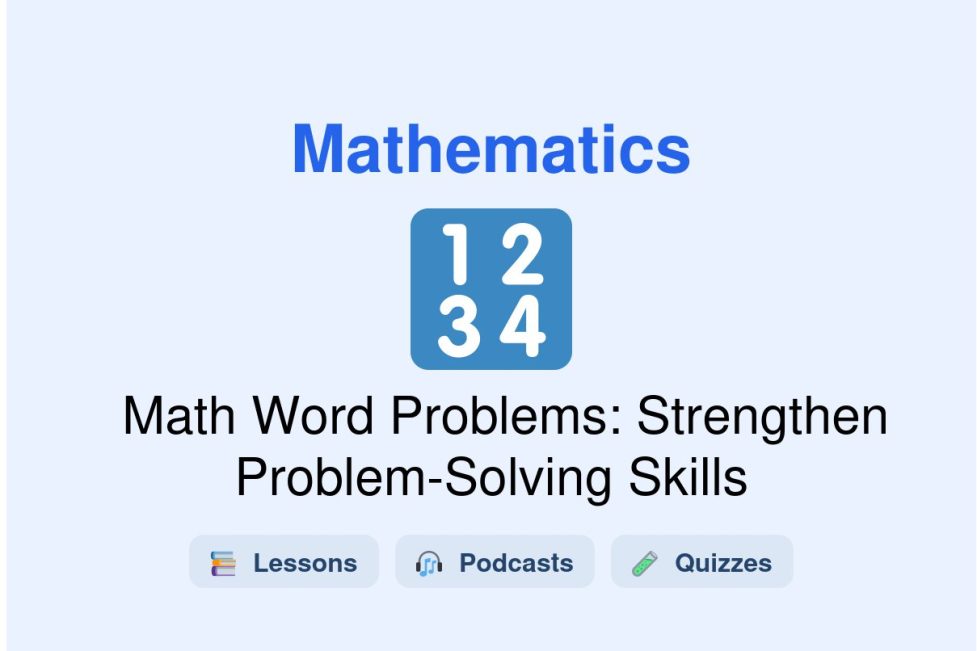 🎓 Math Word Problems: Strengthen Problem-Solving Skills
