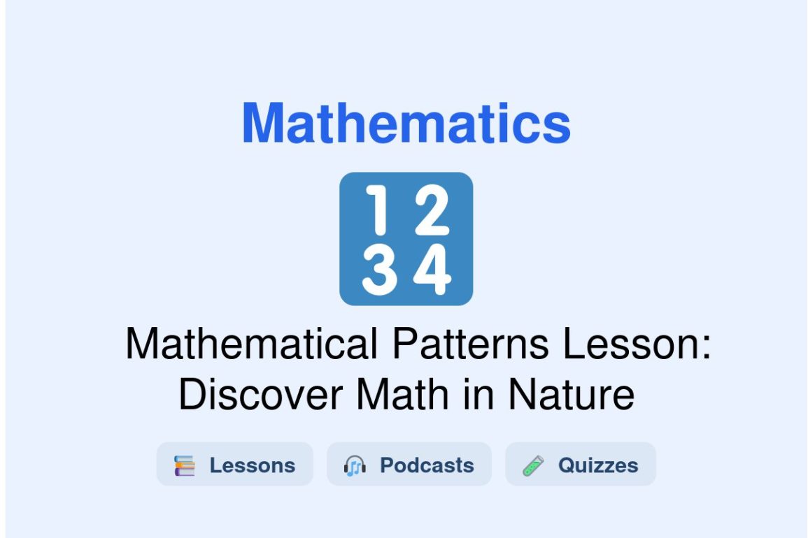 🎓 Mathematical Patterns Lesson: Discover Math in Nature