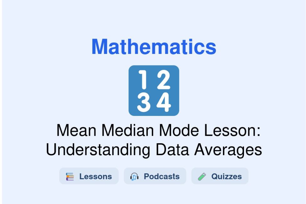 🎓 Mean Median Mode Lesson: Understanding Data Averages