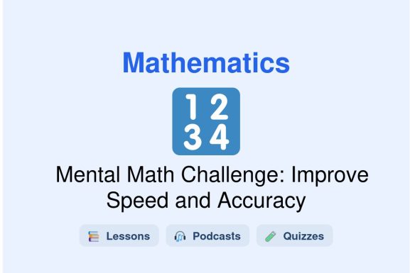 🎓 Mental Math Challenge: Improve Speed and Accuracy