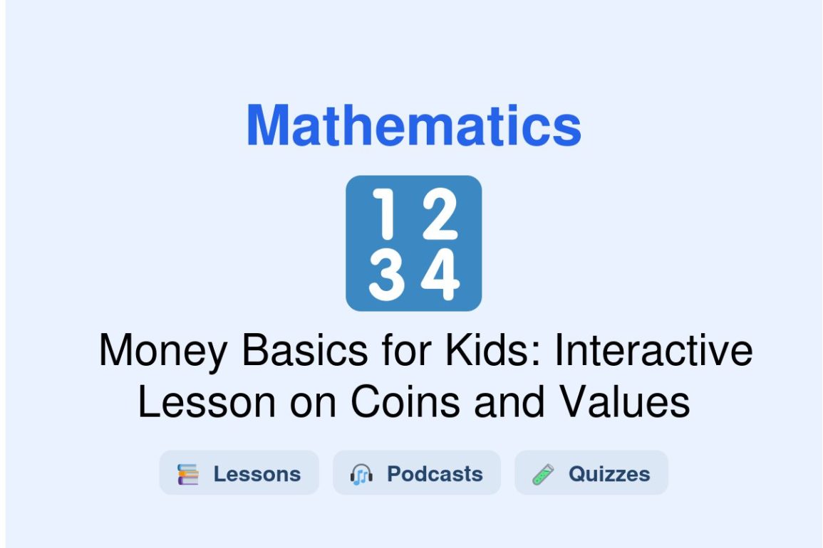 🎓 Money Basics for Kids: Interactive Lesson on Coins and Values