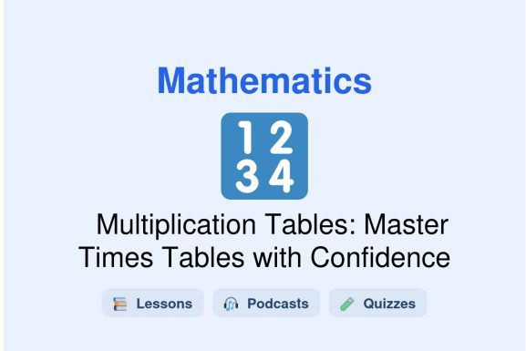 🎓 Multiplication Tables: Master Times Tables with Confidence