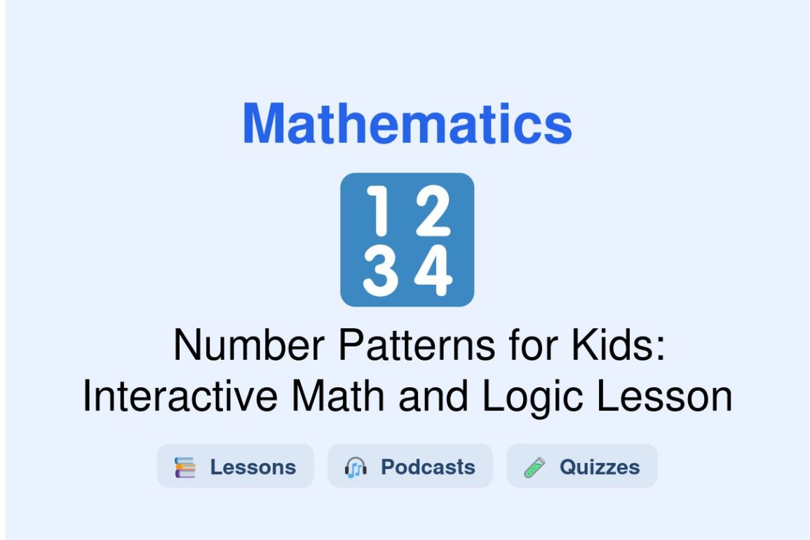 🎓 Number Patterns for Kids: Interactive Math and Logic Lesson