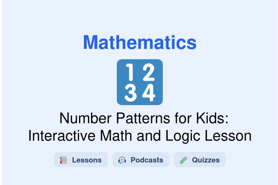 🎓 Number Patterns for Kids: Interactive Math and Logic Lesson