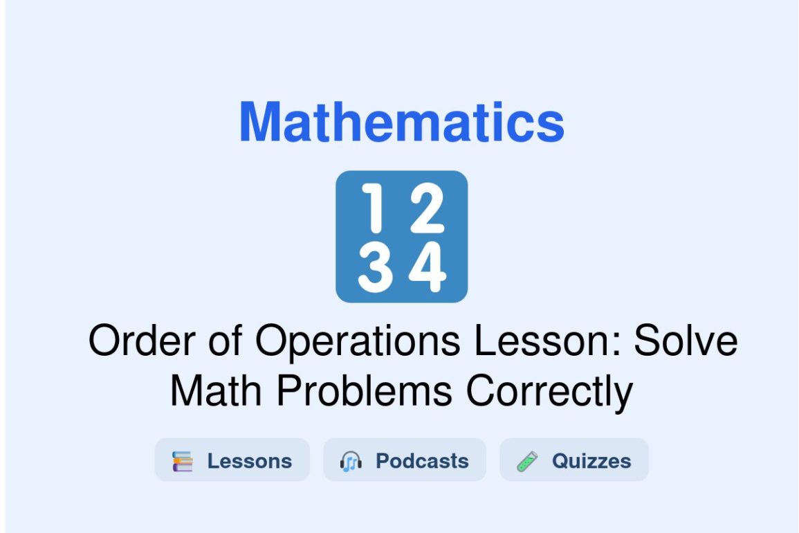 🎓 Order of Operations Lesson: Solve Math Problems Correctly