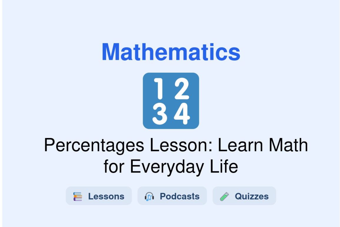 🎓 Percentages Lesson: Learn Math for Everyday Life