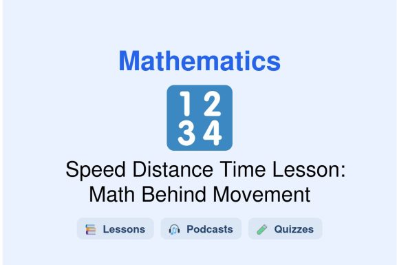 🎓 Speed Distance Time Lesson: Math Behind Movement